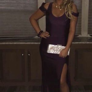 Long purple evening dress